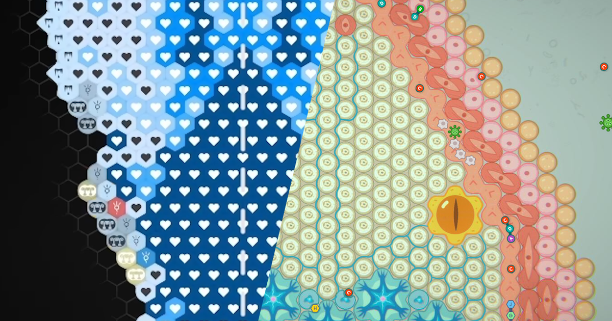 Two upcoming games where you build whole organisms one cell at a time ...